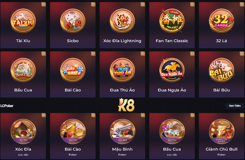 Xóc đĩa K8bet được nhiều tín đồ tin dùng